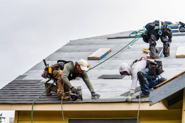 Professional Roofing technician working in Chestnut Hill, MA